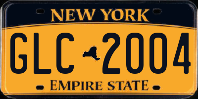 NY license plate GLC2004