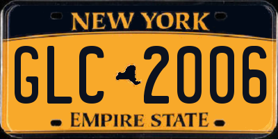 NY license plate GLC2006