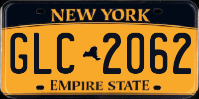 NY license plate GLC2062