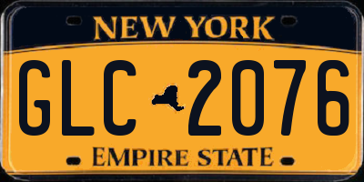 NY license plate GLC2076