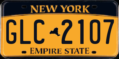 NY license plate GLC2107