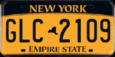NY license plate GLC2109