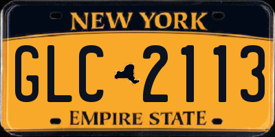 NY license plate GLC2113