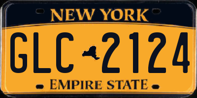 NY license plate GLC2124