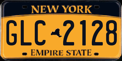 NY license plate GLC2128