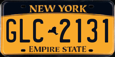 NY license plate GLC2131