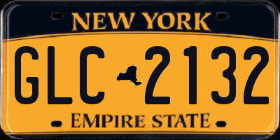 NY license plate GLC2132