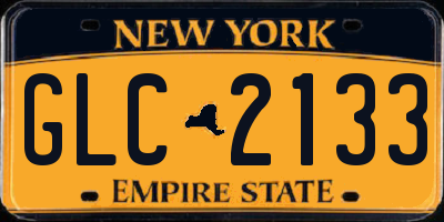 NY license plate GLC2133
