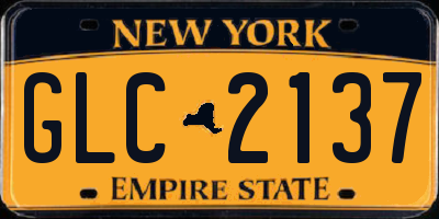 NY license plate GLC2137