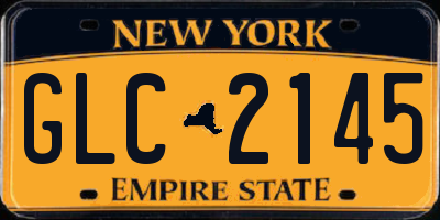NY license plate GLC2145