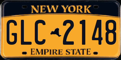 NY license plate GLC2148