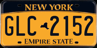 NY license plate GLC2152