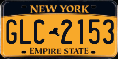 NY license plate GLC2153