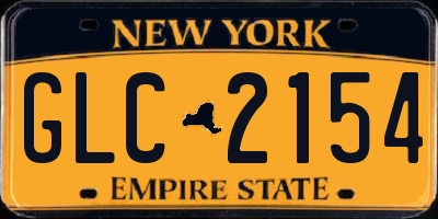 NY license plate GLC2154