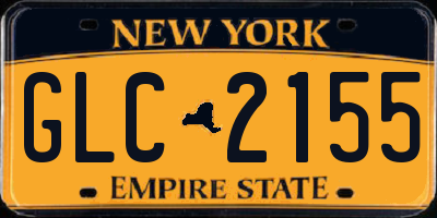 NY license plate GLC2155