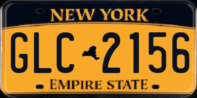 NY license plate GLC2156