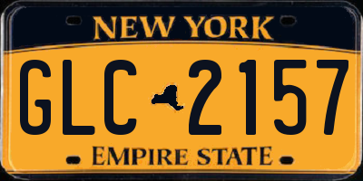 NY license plate GLC2157