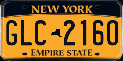 NY license plate GLC2160