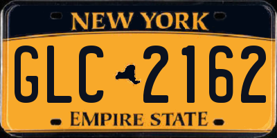 NY license plate GLC2162