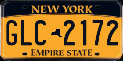 NY license plate GLC2172
