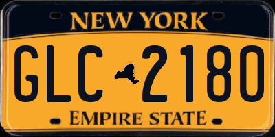 NY license plate GLC2180