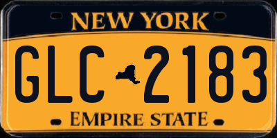NY license plate GLC2183
