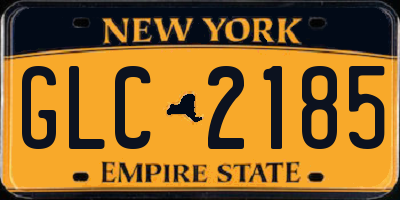 NY license plate GLC2185