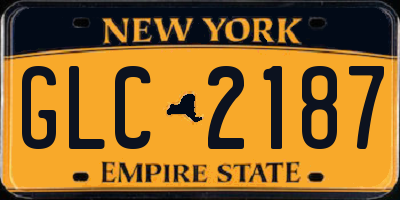 NY license plate GLC2187