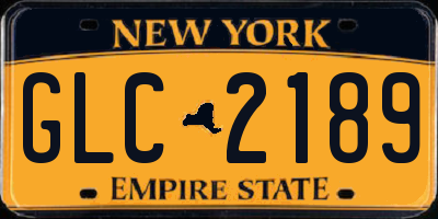 NY license plate GLC2189