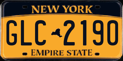 NY license plate GLC2190