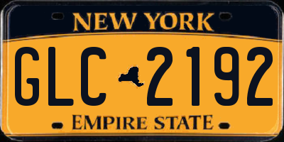 NY license plate GLC2192