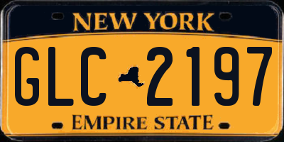 NY license plate GLC2197