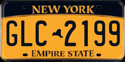 NY license plate GLC2199