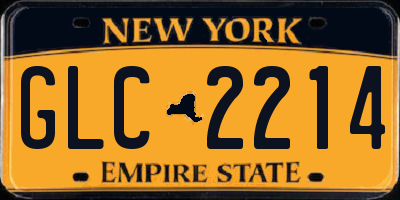 NY license plate GLC2214