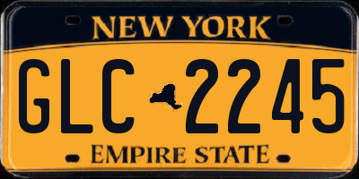 NY license plate GLC2245