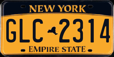NY license plate GLC2314