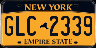 NY license plate GLC2339