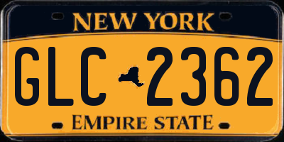 NY license plate GLC2362