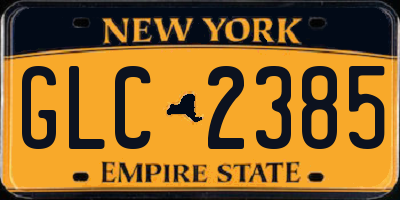 NY license plate GLC2385