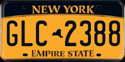 NY license plate GLC2388