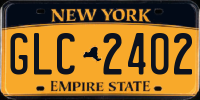 NY license plate GLC2402