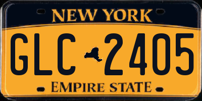 NY license plate GLC2405