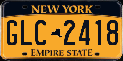 NY license plate GLC2418