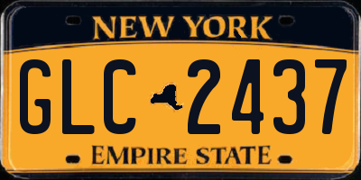NY license plate GLC2437
