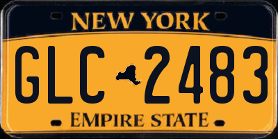 NY license plate GLC2483