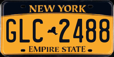 NY license plate GLC2488