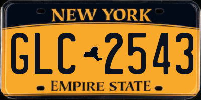 NY license plate GLC2543