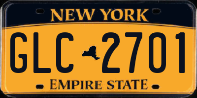 NY license plate GLC2701