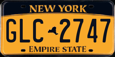 NY license plate GLC2747
