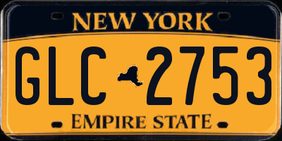 NY license plate GLC2753